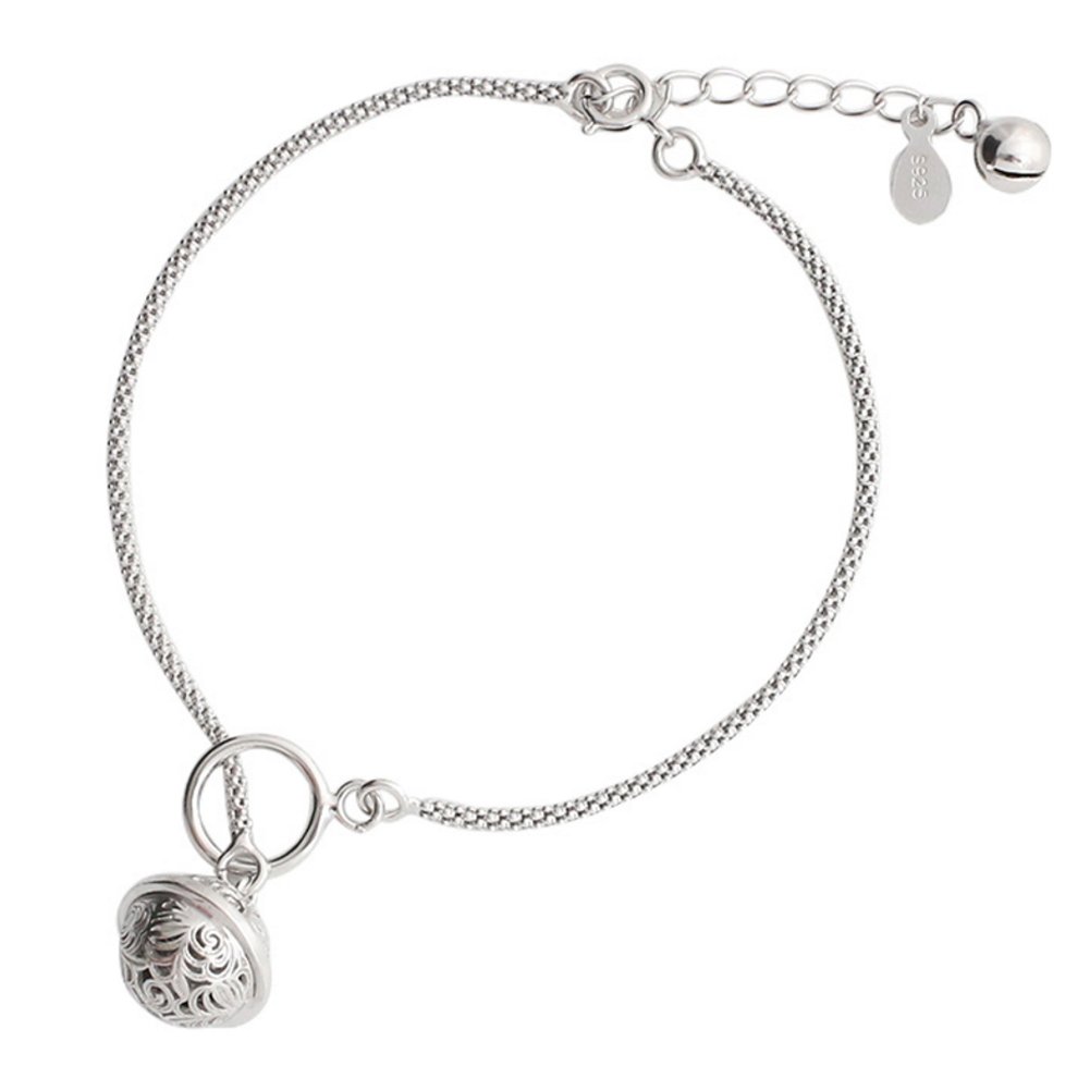 Helen de Lete Original Little Jingle Bell 925 Sterling Silver Anklet