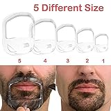 5Pcs Beard Styling Tools Men's Beard Care & Grooming Kit Beard Shaping Tool with Storage Bag, Works with any Beard Razor Electric Trimmers or Clippers