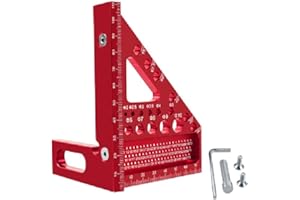 Sakerplus 3D Carpenter’s Triangle Square – Multi-Purpose Aluminum Alloy Measuring & Layout Tool for Woodworking, Carpentry, and DIY