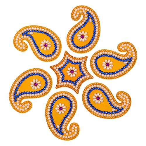 AMBA HANDICRAFT Rangoli/Home Decor/Diwali / Gift for Home/Interior Handcrafted/Floor Stickers/Wall Stickers/Wall Decoration/Floor Decoration/New Year Gift/Party. Rangoli 14