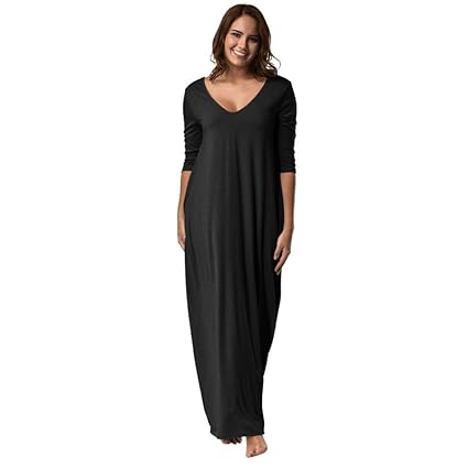 Kanpola Damen Nachthemden Kleid Lang Große Größen Locker Winter Worm Baumwolle Bademäntel Morgenmäntel Elegant Schlafanzüge N