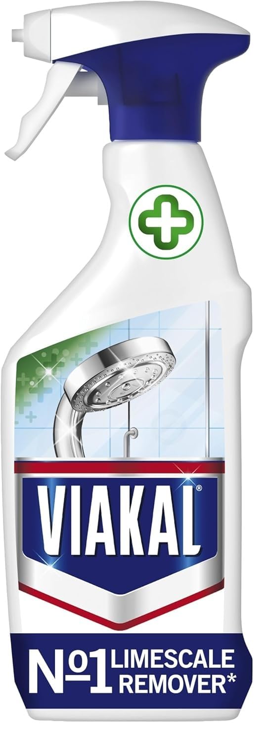 Viakal Antibacterial Limescale Remover Spray, Cleaning Products, Bathroom Cleaner Spray, 5 Litre (500 ml x 10), Toilet Cleaner Limescale Remover