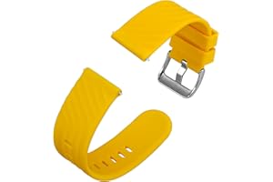 Anbeer Silicone Watch Band for Men and Women,18mm 20mm 22mm Quick Release Replacement Watch Strap,Stainless Steel Buckle