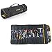 CRAZY ANTS 25 Slots Reel Rolling Tool Bag, Heavy Duty Roll Up Tool Bag Organizer, Professional Tool Roll Bag for Mechanic, Carpenter, Electrician & Hobbyist