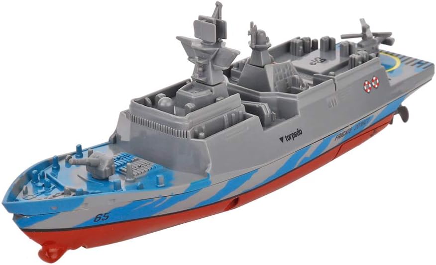 Toyvian Remote Control Warships Battleship RC Aircraft Carrier Ship Boat Model Speedboat Water Toys, Grey, 15.5 x 3.85 x 5.7cm - Image 3