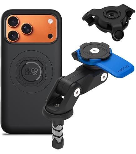 Amazon.com: Quad Lock Motorcycle Handlebar Phone Mount PRO Chrome