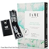 Foot Peel - 1 Pair Foot Peeling Mask, Exfoliating Callus Remover - Repair Rough Heels - Get Soft Baby Foot - Lavender Scented by Fame Beauté Co