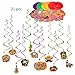 Unomor 35PCS Cinco De Mayo Decorations, Hanging Swirl Foil Decor for Mexican Fiesta Party Supplies, Fiesta Decorations, Mexican Sombrero Taco Party Décor, Dia De Muertos.