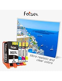 foiset 4 Pack   remanufacturados de repuesto para HP 902 902 x l Cartucho de tinta compatible con Officejet Pro 6989 6978 6975 6970 6960 6954 6962 6958 Printer (Negro, Cian, Magenta, amarillo)