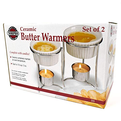 Norpro Butter Warmers, Set of 2, 1 EA, White Pricepulse