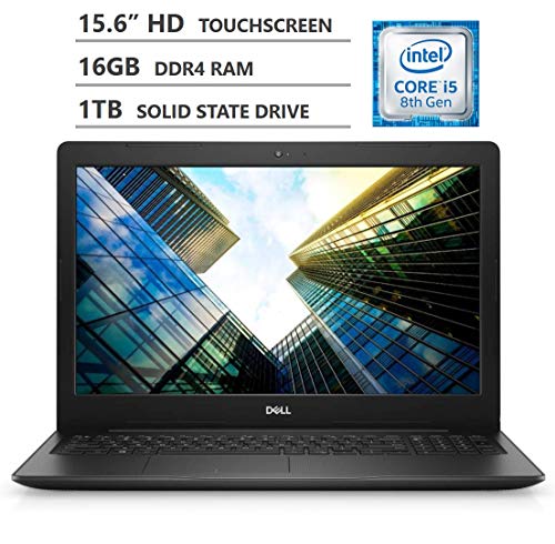 2019 Newest Dell Inspiron 15 15.6″ HD LED-Backlit Touchscreen Laptop, Intel Core i5-8265U Processor up to 3.90GHz, 16GB RAM, 1TB Solid State Drive, HDMI, Wireless-AC, Bluetooth, Windows 10, Black