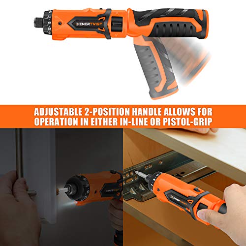ENERTWIST Cordless Screwdriver, 8V Max 10Nm Electric Screwdriver