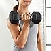 Amazon Basics Rubber Hex Dumbbell Hand Weight, 40 pound, Single, Black