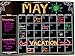 Calendar | Magnetic Chalkboard Style Refrigerator Calendar | Monthly Organizer | Dry Erase Board | Large Calendar | Kitchen Organizer | Smooth Black Surface | Waterproof | 11 x 15 inches