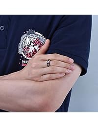 King Will Nature - Anillo de boda de titanio con incrustaciones de madera auténtica de 0.315 in para hombre