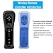 Lactivx Nunchuck and Wii Remote Controller Compatible with Nintendo Wii Wii U Console – with Silicone Case and Strap (Deep Blue and Black)thumb 1