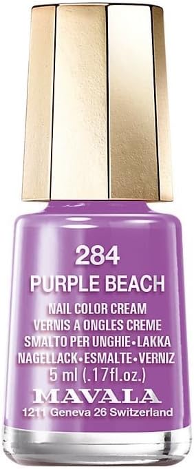 MAVALAMini Nail Polish Colors Long Lasting Color 284 Purple Beach