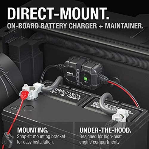 NOCO GENIUS2D, 2Amp DirectMount Onboard Charger, 12V Battery Charger