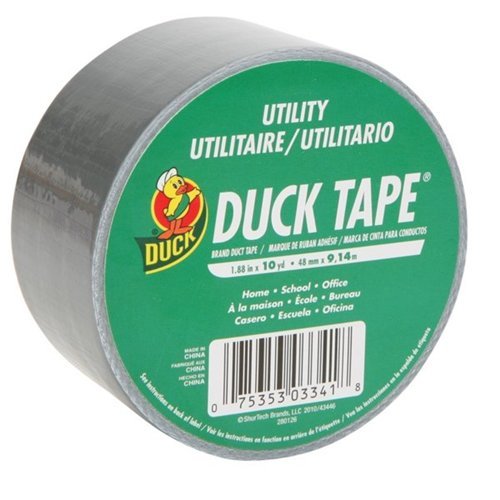 Duck Brand 240924 Basic Strength Duct Tape, 1.88 Inches by 10 Yards, Silver, Single Roll