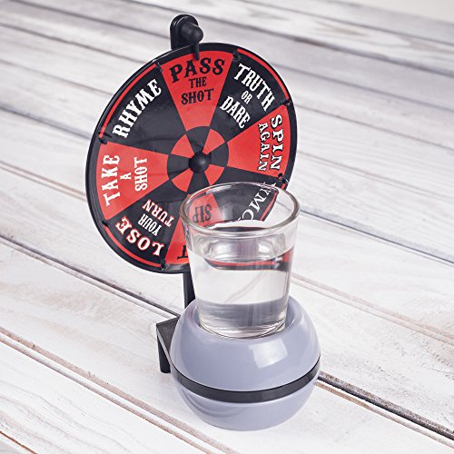 TMG Spin the Wheel Drinking Game - Includes Shot Glass!