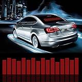 Sound Music Beat Activated Car Stickers Equalizer Glow LED Light Audio Voice Rhythm Lamp (70cm X 16cm, Red)