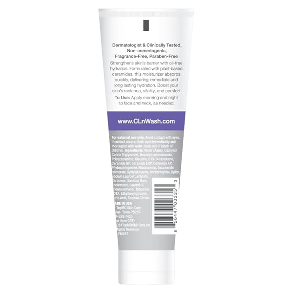 CLN® FACIAL MOISTURIZER – SOOTHES & CALMS SKIN, HELPS REDUCE APPEARANCE OF REDNESS, LOCKS IN MOISTURE WITHOUT CLOGGING PORES, DERMATOLOGIST & CLINICALLY TESTED, 3.4 OZ.