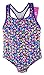 Speedo Big Girls' Solid Infinity Splice One Piece Swimsuit (10, Purple Diamonds)