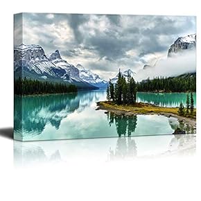 Canvas Wall Art for Living Room,Bedroom Home Artwork Paintings Great Scenery of Lake Ready to Hang - 12x18 inches