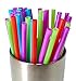 Drinking Straws 500 Count BPA-Free Multi-Colored Disposable Plastic Straw Assorted - DuraHome