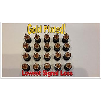 4 8 16pcs rca protection 24k golden plated cap plug rhodium - Kuwait
