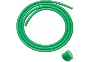 Feelers Industrial Green Solid Natural Latex Rubber Tubing 1/4"（Exactly 6mm）OD Speargun Band Slingshot Catapult Tube Rubber Hose for Sports Exercise and Fitness, 3M Length