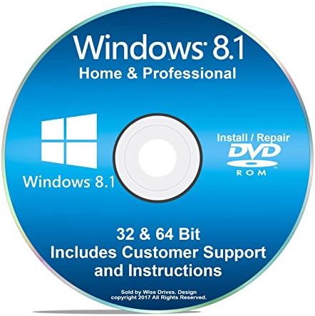 Windows 8.1 Recovery Disc All Editions Windows 8 Home &amp; Professional Repair Re-install Recover Restore &amp; Reboot for Laptop Desktop Dell HP *ANY Brand* w/ Tech Support