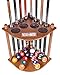 Cue Rack Only - 8 Pool Billiard Stick & Ball Floor Stand with Scorer Oak Finish
