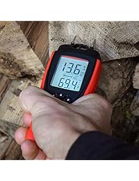 Medidor de humedad por EnnoLogic   Digital LCD Pin Tipo 7 ajustes de Material   uso para madera, cemento mortero ladrillo yeso alfombra   retroiluminación Hold Max Min Temperatura del Aire y Holster   eh710t