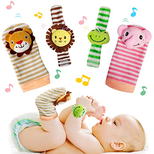 Rattles Wrist for babies 06 months, Baby Foot Socks Toy with Wristband