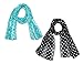 CTM Women's Satin Polka Dot Scarf, White
