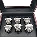 jasperrr 6pcs 2018 New England Patriots Super Bowl Replica Championship Ring with Display Box