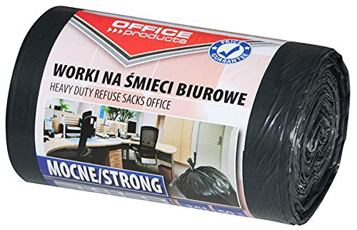 Office Garbage Bags OFFICE PRODUCTS Strong (LDPE) 35 L 50pcs Black/Cleaning & Janitorial Supplies And Dispensers/Type-LDPE Strong/Kind-35l/50 / Material-LDPE/Colour-Black