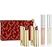 BareMinerals Dazzling Dimensions 4-Piece Lip Collection For Multi-Dimensional Finishes Plus Bag