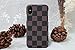 HeiL iPhoneX/XS TPU (Fast US Deliver Guarantee Fulfilled by Amazon) New Elegant Luxury PU Leather Checker Pattern Classic Style Cover Case for Apple iPhone X iPhone Xs (Brown)