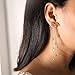 palettei Fashion Star Crystal Dangle Earrings for Women Gold Silver Color Front Back Hanged Long Tassel Earings Bohemian Jewelry (Silver)
