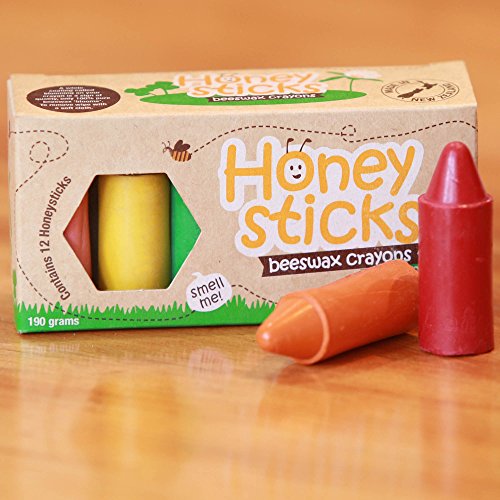 Honeysticks 100% Pure Beeswax Crayons Natural, Safe for Toddlers, Kids and Children, Handmade in New Zealand, For 1 Year Plus (Twin Pack, 12 per Pack) - Thumbnail 2