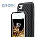 iPod Touch 5 Case,iPod Touch 6 Case,ULAK [ Slick Armor ] Slim-Protection Case for Apple iPod Touch 5 6th Generation (Black)