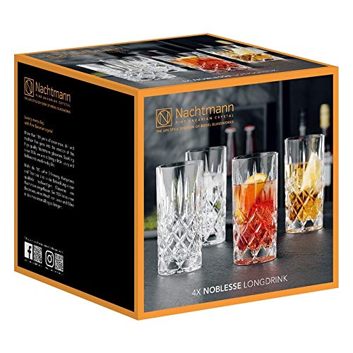 Spiegelau & Nachtmann Nobelesse Set 4X Whiskybecher + 4X Longdrink Gläser, 40037622, Transparent – Bild 3