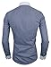 TAM WARE Mens Classic Vertical Striped Fake Pocket Longsleeve Shirt TWCMS01-BLACK-US S