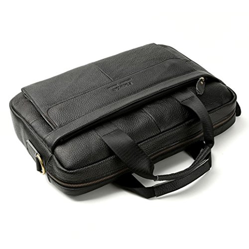 Clearance!Todaies Men Leather Messenger Shoulder Bags Business Work Briefcase Laptop Bag Handbag 2018 (38cm(L)7cm(W)27cm(H), Black) - Thumbnail 2