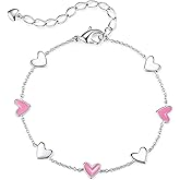 JSGEMSLEE Love Heart Star Butterfly Bracelet for Women Stackable Silver Chain Link Bracelets for Women Trendy Thanksgiving Christmas Gifts Jewelry