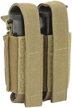 Tactical Assault Gear TAG Multi-Caliber MOLLE Pistol Pouch Double Mag Carrier Military Police SWAT Mag Pouch