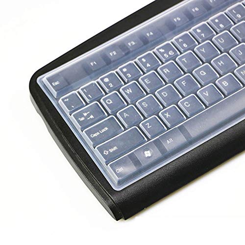 Ultra Thin Silicone Desktop PC Keyboard Cover Skin Protector Compatible with Dell KB212-B Keyboard & Dell KB4021 Keyboard (Transparent)
