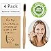 Bamboo Toothbrush Charcoal Toothbrush Soft Bristles for Teeth Toothbrushes Pack of 4